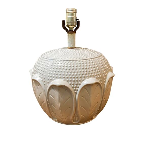 1970's Italian table lamp, floral design - Picture 1 of 12